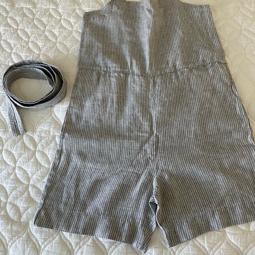 Everlane linen jumpsuit shorts